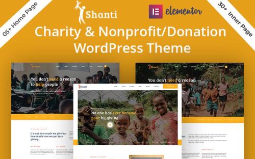 Shanti - Charity & Nonprofit/Donation WordPress Theme theme free